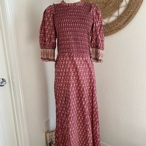 Beaux smocked Shirred dress